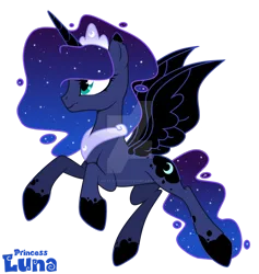 Size: 1280x1351 | Tagged: safe, alternate version, artist:hate-love12, derpibooru import, princess luna, alicorn, pony, g4, alternate design, alternate hairstyle, alternate timeline, alternate universe, cutie mark, deviantart watermark, ethereal hair, ethereal mane, ethereal tail, galaxy, galaxy mane, galaxy tail, horn, image, obtrusive watermark, png, princess of the night, simple background, solo, spread wings, tail, transparent background, watermark, wings