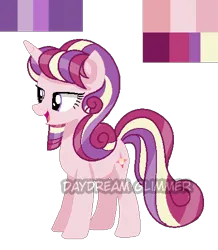 Size: 435x500 | Tagged: safe, artist:just-silvushka, derpibooru import, oc, unofficial characters only, pony, unicorn, base used, eyelashes, female, horn, image, magical lesbian spawn, mare, offspring, parent:moondancer, parent:princess cadance, png, reference sheet, simple background, smiling, solo, transparent background, unicorn oc