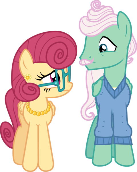 Size: 3000x3758 | Tagged: safe, artist:cloudy glow, derpibooru import, gentle breeze, posey shy, pegasus, pony, g4, .ai available, female, high res, image, looking at each other, male, married couple, png, ship:shys, shipping, simple background, straight, transparent background, vector