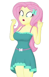 Size: 1920x3000 | Tagged: safe, artist:ah96, derpibooru import, edit, editor:ah96, fluttershy, equestria girls, g4, :o, big breasts, breast edit, breasts, busty fluttershy, cleavage, female, image, ms paint, open mouth, png, shading, shocked, simple background, solo, transparent background