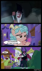 Size: 1288x2206 | Tagged: safe, derpibooru import, edit, edited screencap, editor:teren rogriss, screencap, cozy glow, lord tirek, centaur, pegasus, pony, taur, g4, the summer sun setback, twilight's kingdom, canterlot, image, jpeg, magic, you're not you when you're hungry