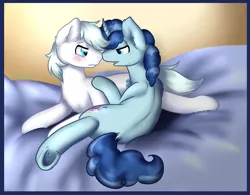 Size: 1765x1378 | Tagged: safe, artist:mondlichtkatze, derpibooru import, double diamond, party favor, earth pony, pony, unicorn, g4, blushing, cuddling, cute, cutie mark, duo, gay, image, male, png, sheet, ship:partydiamond, shipping, snuggling, stallion, underhoof