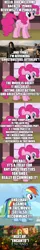 Size: 500x3162 | Tagged: safe, derpibooru import, edit, edited screencap, screencap, pinkie pie, rainbow dash, comic:pinkie reviews, g4, comic, ghostbusters, image, movie review, png, screencap comic