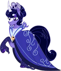 Size: 1279x1488 | Tagged: safe, artist:rickysocks, derpibooru import, princess luna, pony, g4, alternate design, cloak, clothes, image, png, simple background, solo, transparent background