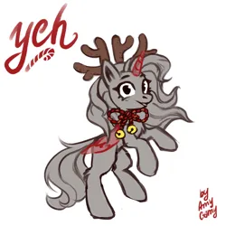 Size: 4500x4500 | Tagged: safe, artist:amy-gamy, derpibooru import, deer, earth pony, pegasus, pony, unicorn, bell, bells, christmas, commission, cute, holiday, image, jpeg, solo, ych sketch, your character here