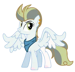 Size: 916x888 | Tagged: safe, artist:princess-kitsune-tsu, derpibooru import, oc, unofficial characters only, pegasus, pony, ear piercing, eyebrows, female, full body, green eyes, image, mare, offspring, parent:high winds, parent:lightning streak, pegasus oc, piercing, png, show accurate, simple background, smiling, solo, spread wings, standing, tail, transparent background, two toned mane, two toned tail, wings