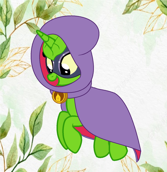 Size: 1217x1249 | Tagged: safe, artist:sunmint234, derpibooru import, ponified, original species, plant pony, pony, unicorn, crossover, female, flying, green, green shadow, image, leaf, mare, plant, plants vs zombies, png, pvz heroes