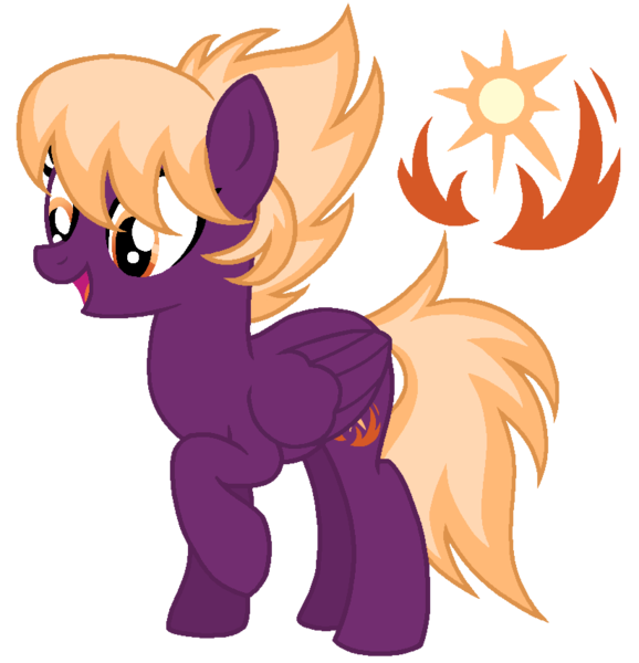 Size: 823x854 | Tagged: safe, artist:madlilon2051, derpibooru import, oc, oc:sunlight flame, unofficial characters only, pegasus, pony, base used, eyelashes, female, image, mare, offspring, parent:cloudchaser, parent:fire streak, pegasus oc, png, raised hoof, simple background, smiling, solo, transparent background, wings