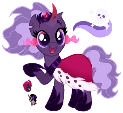 Size: 998x922 | Tagged: safe, artist:madlilon2051, derpibooru import, king sombra, tempest shadow, oc, pony, unicorn, g4, base used, colored horn, curved horn, eyelashes, female, hoof shoes, horn, image, male, mare, offspring, parent:king sombra, parent:tempest shadow, parents:sombrest, png, raised hoof, simple background, smiling, sombra eyes, sombra horn, stallion, transparent background, unicorn oc