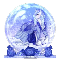 Size: 2500x2500 | Tagged: safe, artist:bunnari, derpibooru import, oc, unofficial characters only, pony, unicorn, commission, high res, image, png, simple background, snow globe, solo, transparent background, ych result