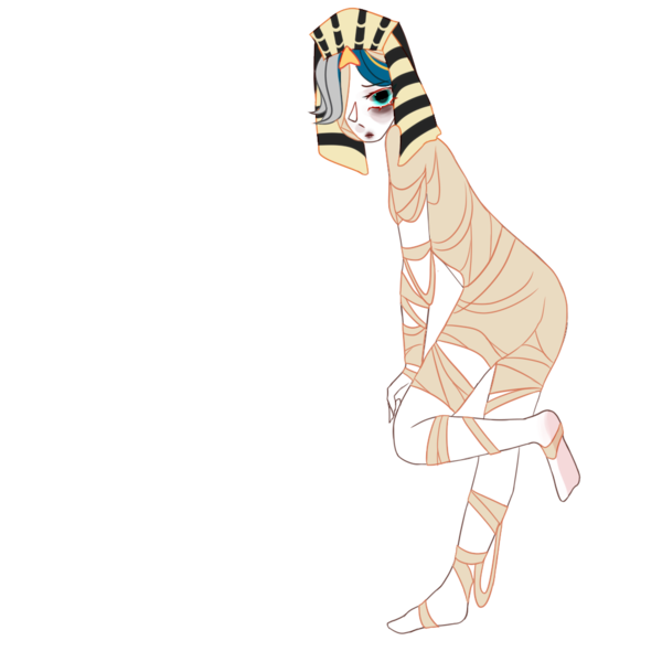 Size: 1024x1024 | Tagged: safe, artist:idkhesoff, derpibooru import, oc, oc:elizabat stormfeather, unofficial characters only, human, alternate hairstyle, ass, bandage, barefoot, bondage, butt, clothes, costume, derpibooru exclusive, egyptian, egyptian headdress, eyeshadow, feet, female, halloween, halloween costume, headdress, holiday, humanized, humanized oc, image, makeup, mummification, mummified, mummy, mummy costume, png, simple background, solo, transparent background