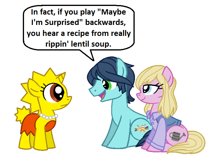 Size: 708x532 | Tagged: safe, artist:vgc2001, derpibooru import, lonely hearts, ponified, earth pony, pony, unicorn, female, filly, image, linda mccartney, lisa simpson, male, mare, paul mccartney, png, reference, stallion, the beatles, the simpsons, vegetarian