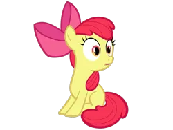 Size: 1600x1200 | Tagged: safe, artist:kuren247, derpibooru import, apple bloom, earth pony, pony, g4, apple bloom's bow, astonished, bow, female, filly, foal, hair bow, image, looking back, orange eyes, png, red mane, red tail, simple background, sitting, solo, tail, transparent background, vector