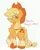 Size: 845x1055 | Tagged: safe, artist:sugarfrogg_, derpibooru import, applejack, earth pony, pony, g4, alternate design, blaze (coat marking), chest fluff, coat markings, facial markings, freckles, image, jpeg, smiling, socks (coat marking), solo, twitterina design