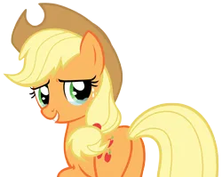 Size: 8348x6633 | Tagged: safe, artist:andoanimalia, derpibooru import, applejack, earth pony, pony, g4, applebutt, applejack's hat, butt, cowboy hat, crying, female, hat, image, looking at you, plot, png, simple background, smiling, solo, tears of joy, teary eyes, transparent background, vector