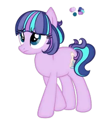 Size: 1500x1728 | Tagged: safe, artist:magicpebbles, derpibooru import, oc, oc:pastel poppy, unofficial characters only, earth pony, pony, base used, blue eyes, earth pony oc, eye clipping through hair, female, frown, full body, hooves, image, mare, multicolored mane, multicolored tail, png, simple background, solo, tail, three quarter view, transparent background