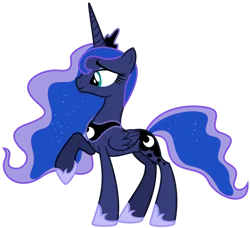 Size: 1280x1167 | Tagged: safe, artist:aureategramarye, derpibooru import, princess luna, alicorn, pony, g4, luna eclipsed, season 2, .svg available, female, image, mare, png, raised hoof, simple background, solo, transparent background, vector