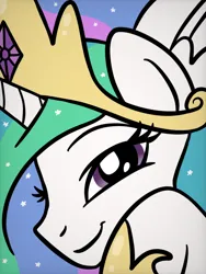 Size: 768x1024 | Tagged: safe, artist:sjart117, derpibooru import, princess celestia, alicorn, pony, g4, cute, cutelestia, doodle, female, image, jewelry, looking at you, mare, png, regalia, smiling, solo