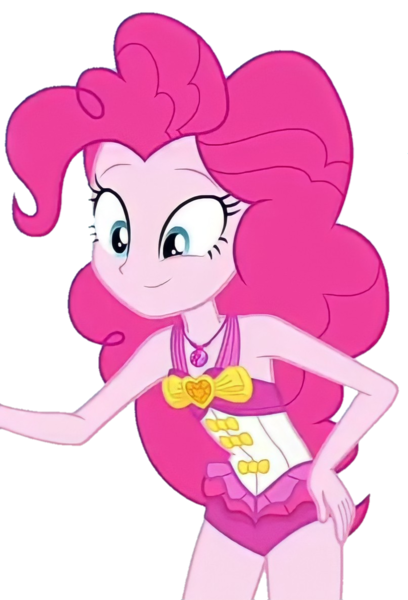 Size: 806x1186 | Tagged: safe, derpibooru import, edit, edited screencap, screencap, pinkie pie, equestria girls, g4, background removed, bare shoulders, clothes, equestria girls specials, hand on hip, image, my little pony equestria girls: better together, my little pony equestria girls: forgotten friendship, not a vector, one-piece swimsuit, pinkie pie swimsuit, png, simple background, sleeveless, solo, swimsuit, transparent background