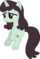 Size: 3797x5540 | Tagged: safe, artist:starcollider, derpibooru import, sprout greenhoof, pony, unicorn, a bird in the hoof, g4, .svg available, :t, absurd resolution, background pony, female, full body, hooves, horn, image, las pegasus resident, lidded eyes, mare, png, simple background, sitting, smiling, solo, tail, transparent background, vector