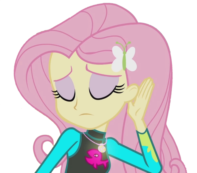 Size: 1669x1467 | Tagged: safe, derpibooru import, edit, edited screencap, screencap, fluttershy, aww... baby turtles, equestria girls, equestria girls series, g4, background removed, clothes, eyes closed, fluttershy's wetsuit, geode of fauna, hairpin, image, magical geodes, my little pony equestria girls: better together, not a vector, png, simple background, solo, swimsuit, transparent background, wetsuit