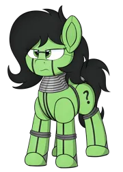 Size: 2076x2880 | Tagged: safe, artist:marusya, derpibooru import, oc, oc:anonfilly, unofficial characters only, earth pony, pony, robot, robot pony, earth pony oc, female, filly, high res, image, png, roboticization, simple background, solo, transparent background