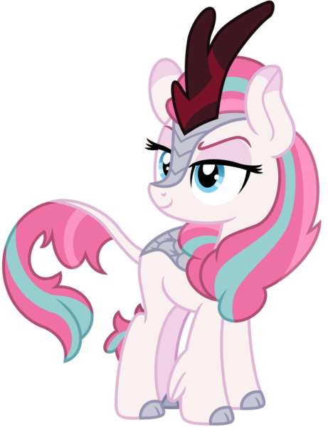 Size: 1024x1333 | Tagged: safe, artist:emeraldblast63, derpibooru import, zipp storm, kirin, g4, g5, female, g5 to g4, generation leap, image, kirinified, lidded eyes, png, simple background, smiling, smirk, solo, species swap, transparent background