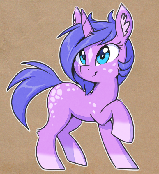 Size: 1260x1385 | Tagged: safe, artist:shydale, derpibooru import, oc, oc:startrail, unofficial characters only, pony, unicorn, body freckles, coat markings, colored ears, cute, dappled, ear fluff, facial markings, female, freckles, image, png, raised leg, simple background, socks (coat marking), solo, spots, star (coat marking)