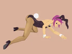 Size: 2500x1875 | Tagged: suggestive, artist:bandgeek32, derpibooru import, scootaloo, equestria girls, g4, shake your tail, ass up, breasts, bunny suit, clothes, embarrassed, image, older, older scootaloo, pantyhose, playboy bunny, png