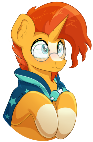 Size: 1888x2888 | Tagged: safe, artist:czu, derpibooru import, sunburst, pony, unicorn, g4, bust, cloak, clothes, coat markings, cute, ear fluff, facial hair, glasses, goatee, image, male, png, portrait, simple background, socks (coat marking), solo, stallion, sunbetes, sunburst's cloak, transparent background