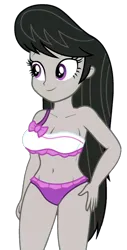 Size: 940x1854 | Tagged: safe, derpibooru import, edit, edited screencap, editor:ah96, screencap, octavia melody, human, equestria girls, g4, background removed, belly button, bikini, breast edit, breasts, busty octavia melody, clothes, equestria girls specials, eyebrows, female, hand on hip, image, midriff, my little pony equestria girls: better together, my little pony equestria girls: spring breakdown, not a vector, png, sexy, simple background, solo, swimsuit, transparent background