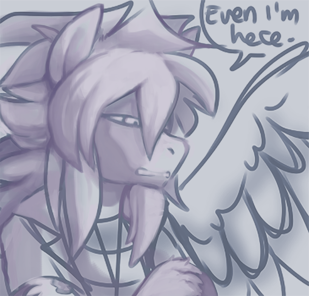 Size: 700x670 | Tagged: safe, artist:deyogee, derpibooru import, oc, ponified, pegasus, pony, semi-anthro, arm hooves, clothes, collaboration, crossover, dialogue, image, male, monochrome, png, solo, unshorn fetlocks, yami bakura, yu-gi-oh!