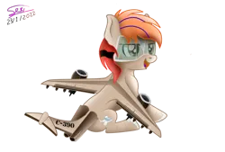 Size: 1600x1080 | Tagged: safe, artist:seki_98, derpibooru import, oc, oc:fededash, unofficial characters only, original species, plane pony, pony, happy, image, plane, planeified, png, simple background, sitting, solo, species swap, transparent background