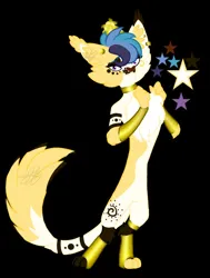 Size: 788x1042 | Tagged: safe, alternate version, artist:teonnakatztkgs, derpibooru import, oc, unofficial characters only, abyssinian, anthro, digitigrade anthro, abyssinian oc, base used, chest fluff, image, jpeg, smiling, solo, stars