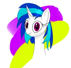 Size: 2000x1900 | Tagged: safe, artist:kanw, derpibooru import, vinyl scratch, pony, unicorn, g4, image, missing accessory, png, simple background, solo