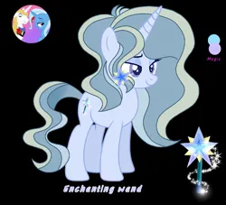 Size: 1149x1042 | Tagged: safe, artist:skylasparkle-yt, derpibooru import, prince blueblood, trixie, oc, oc:enchanting wand, g4, female, image, jpeg, male, offspring, parent:prince blueblood, parent:trixie, parents:bluetrix, ship:bluetrix, shipping, straight