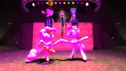 Size: 1280x720 | Tagged: safe, artist:horsesplease, derpibooru import, gallus, pinkie pie, g4, 3d, alcohol, ballet, bubble berry, camera, champagne, couple, dan, dan vs, dancing, derp, female, five nights at freddy's, five nights at freddy's 2, gallus the rooster, gmod, god, gods, halo, image, jpeg, male, marionette, rule 63, self ponidox, selfcest, ship:bubblepie, shipping, stage, straight, wine