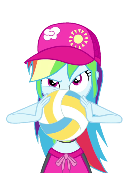 Size: 868x1080 | Tagged: safe, derpibooru import, edit, edited screencap, screencap, rainbow dash, equestria girls, g4, background removed, cap, clothes, equestria girls specials, female, hat, image, my little pony equestria girls: better together, my little pony equestria girls: forgotten friendship, not a vector, png, simple background, solo, sports, swimming trunks, swimsuit, transparent background, volleyball