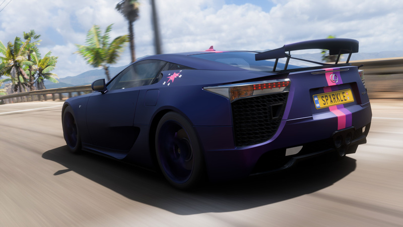 Size: 1920x1080 | Tagged: safe, artist:su_tempest, derpibooru import, twilight sparkle, g4, car, derpibooru exclusive, forza horizon, forza horizon 5, game screencap, image, jpeg, lexus lfa, supercar