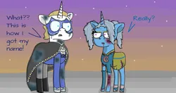 Size: 4096x2160 | Tagged: safe, artist:lavender-annabella, derpibooru import, prince blueblood, trixie, pony, unicorn, g4, blood, blue blood, female, image, joke, jpeg, male, mare, pun, ship:bluetrix, shipping, stallion, straight, visual pun