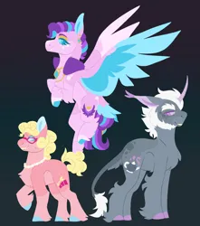 Size: 1500x1700 | Tagged: safe, artist:lepz_weird, derpibooru import, alphabittle (g5), phyllis cloverleaf, queen haven, earth pony, pegasus, pony, unicorn, g5, my little pony: a new generation, female, image, jpeg, male, mare, stallion