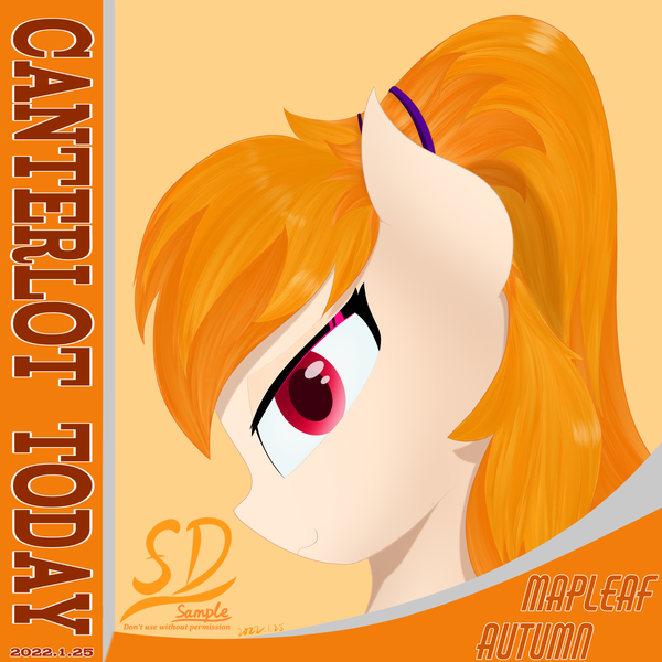 Size: 4096x4096 | Tagged: safe, artist:speedy dashie, derpibooru import, oc, oc:mapleaf autumn, pony, female, image, png, ponytail, solo