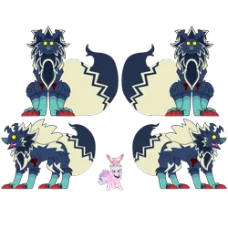 Size: 1200x1200 | Tagged: safe, artist:galeemlightseraphim, derpibooru import, oc, unofficial characters only, pony, werewolf, wolf, heartless, image, kingdom hearts, png, simple background, transparent background