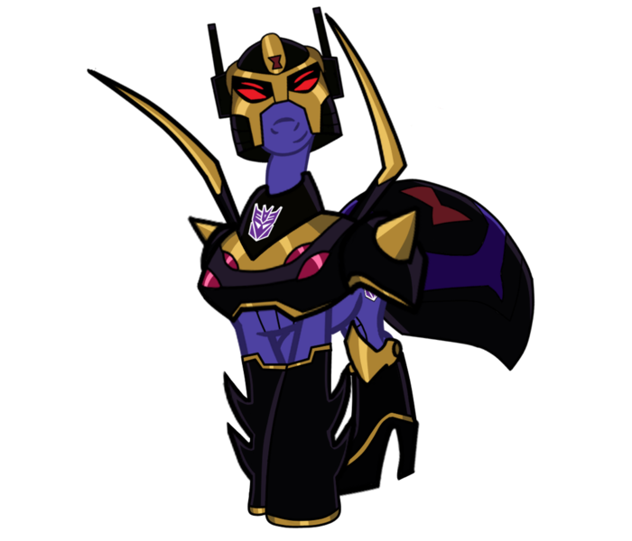 Size: 1400x1200 | Tagged: safe, artist:galeemlightseraphim, derpibooru import, ponified, pony, robot, robot pony, blackarachnia, decepticon, image, png, simple background, smiling, solo, transformers, transformers animated, transparent background