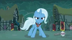 Size: 576x324 | Tagged: safe, derpibooru import, screencap, trixie, pony, unicorn, g4, magic duel, alicorn amulet, evil trixie, image, jpeg, solo, the hub