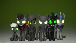 Size: 3840x2160 | Tagged: safe, artist:fireemerald123, derpibooru import, oc, oc:doom, oc:eclipse, oc:jubilant, oc:occulant truth, oc:rose, oc:smokey, oc:voice, unofficial characters only, pegasus, pony, 3d, high res, image, jpeg, source filmmaker, the perfect shape, void entity, voidpunk