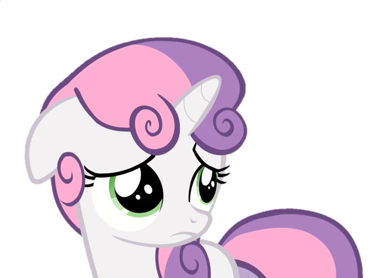 Size: 1005x720 | Tagged: safe, derpibooru import, edit, edited screencap, screencap, sweetie belle, pony, unicorn, g4, season 2, sisterhooves social, background removed, cute, diasweetes, female, filly, floppy ears, foal, image, not a vector, png, simple background, transparent background