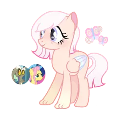 Size: 1070x1034 | Tagged: safe, artist:moonnightshadow-mlp, derpibooru import, discord, fluttershy, oc, oc:flowering bloom, hybrid, g4, base used, female, image, interspecies offspring, offspring, parent:discord, parent:fluttershy, parents:discoshy, png, simple background, transparent background