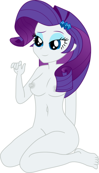 Size: 1280x2222 | Tagged: questionable, artist:marcorulezzz, derpibooru import, rarity, equestria girls, g4, barefoot, belly button, breasts, busty rarity, feet, female, image, nipples, nudity, png, simple background, solo, transparent background, vector