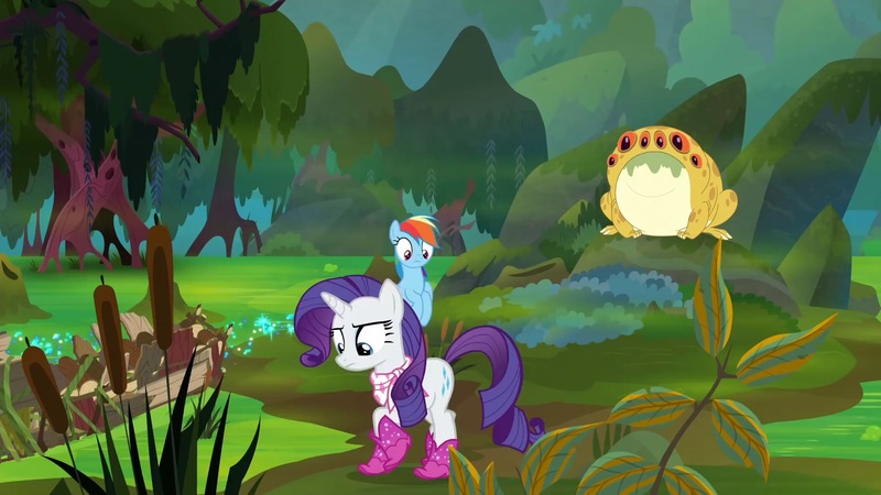 Size: 1920x1080 | Tagged: safe, derpibooru import, screencap, rainbow dash, rarity, bufogren, pegasus, pony, unicorn, g4, the end in friend, boots, clothes, glitter boots, image, jpeg, shoes